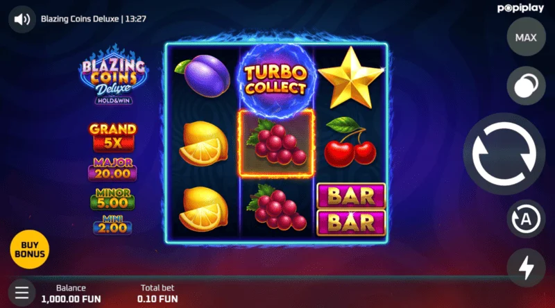 Blazing Coins Deluxe spillskjerm
